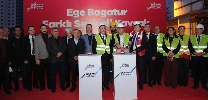 Ege Bağatur Farklı Seviyeli Kavşak Projesi&rsquo;nin temeli atıldı
