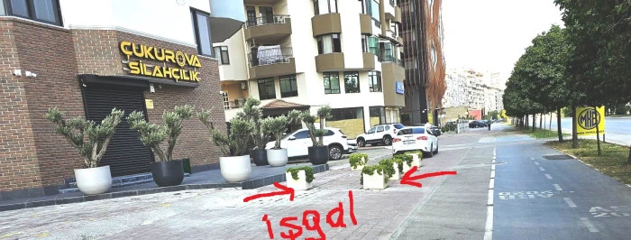 Silah&ccedil;ıdan kaldırım işgali..